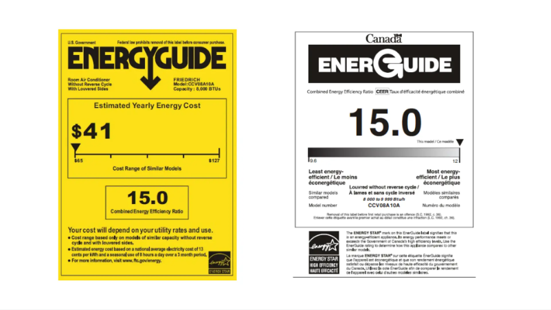 Página 1 del manual Etiqueta energética Friedrich Chill Premier Inverter CCV08A10A