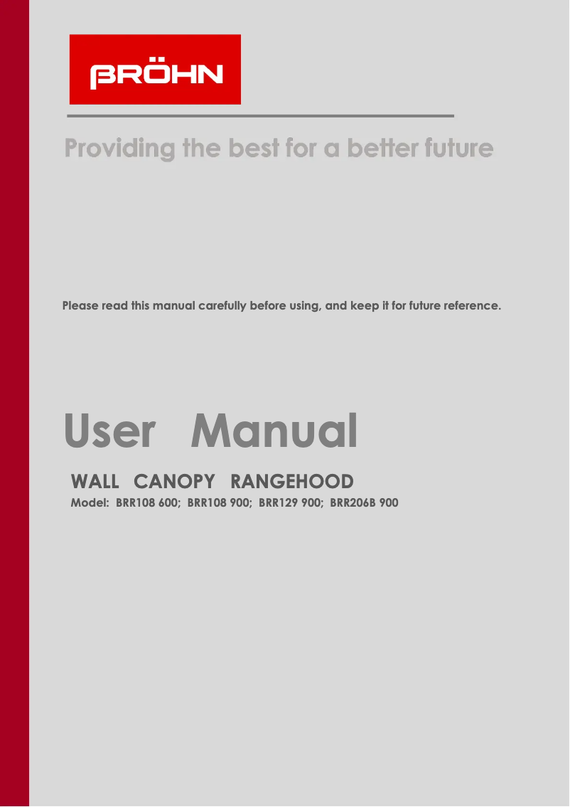 Image de la première page du manuel de l'appareil BRR108900