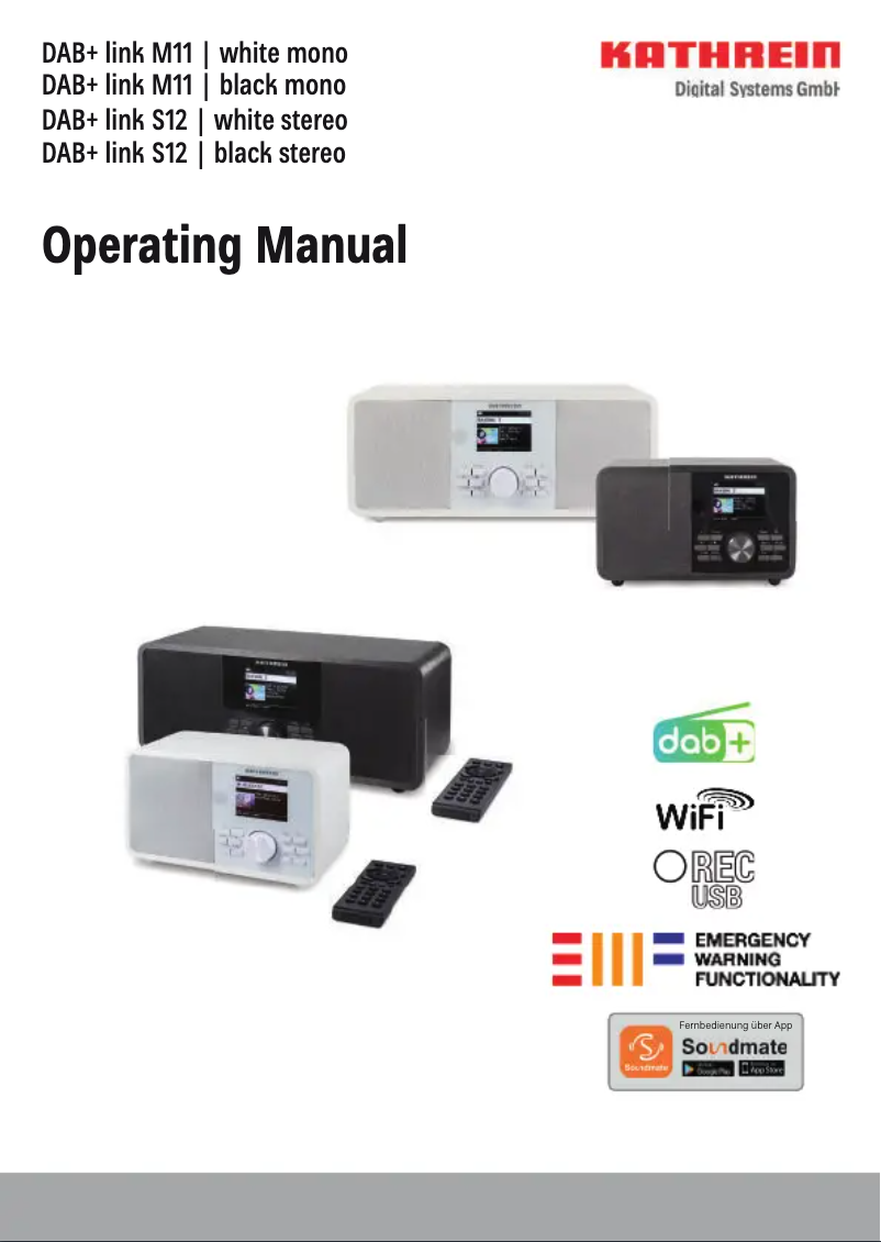 Imagen de la primera página del manual del dispositivo DAB+ link S12