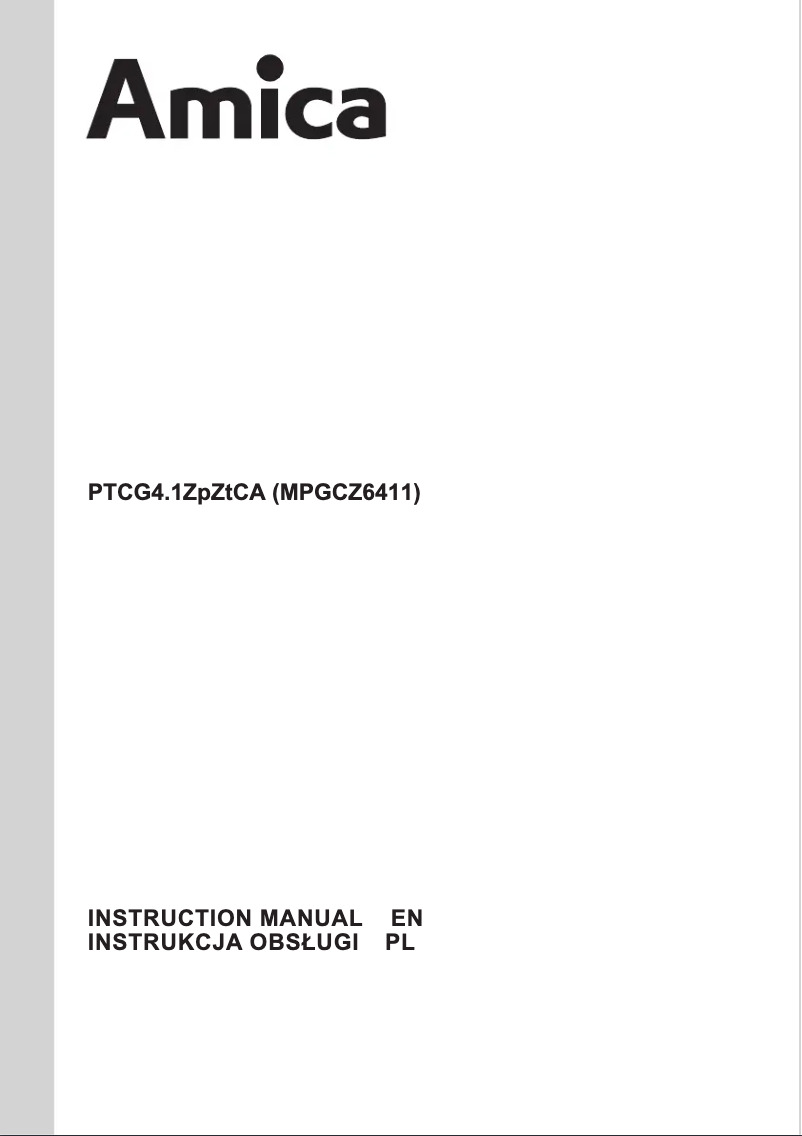Page n°1 - Manuel utilisateur Amica MPGCZ6411