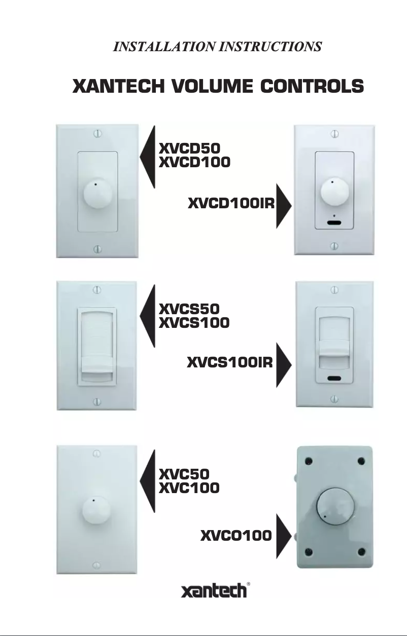 Page 1 de la notice Manuel utilisateur Xantech XVCO100