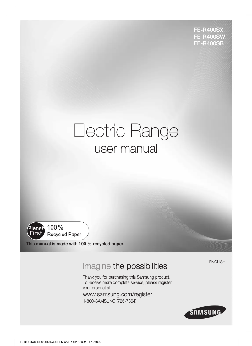 Image de la première page du manuel de l'appareil FE-R400SX