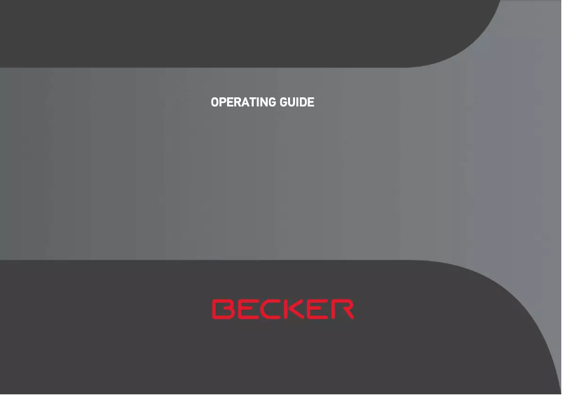 Page n°1 - Manuel utilisateur Becker Professional 50 LMU