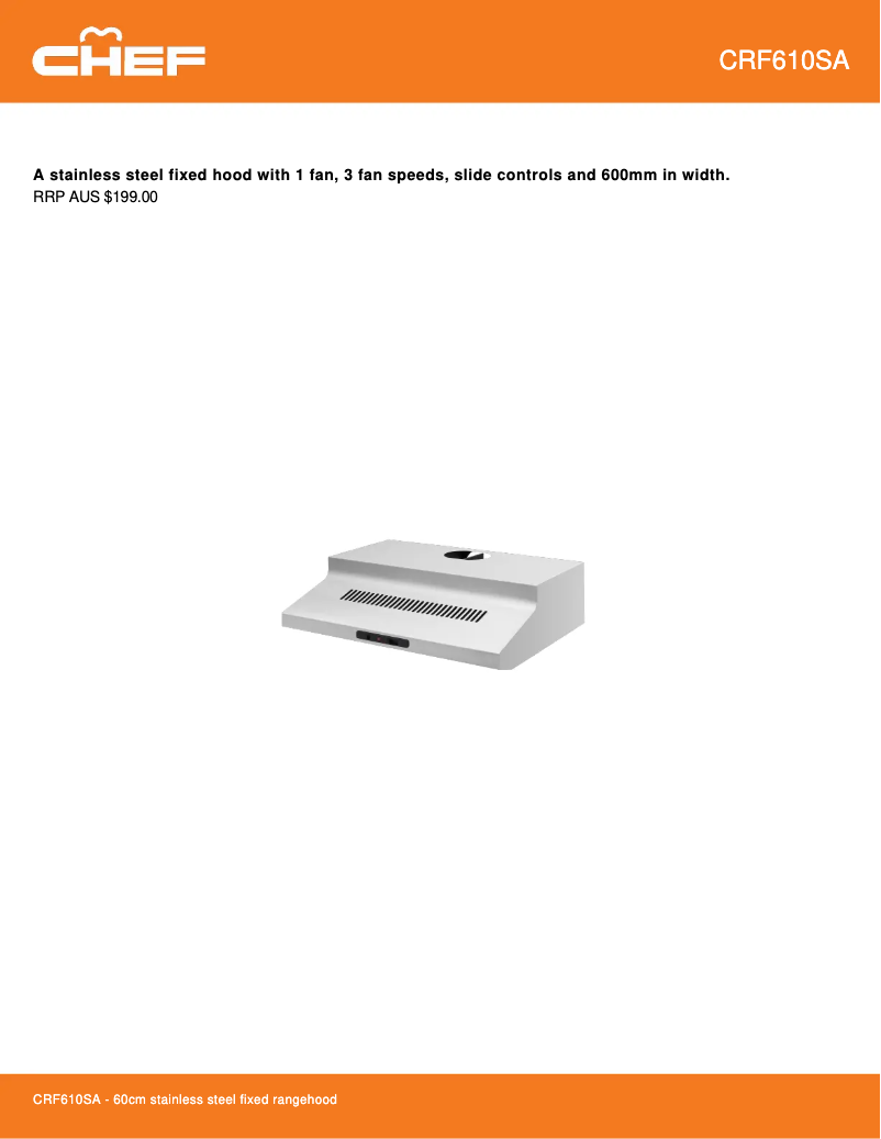 Image de la première page du manuel de l'appareil CRF610SA