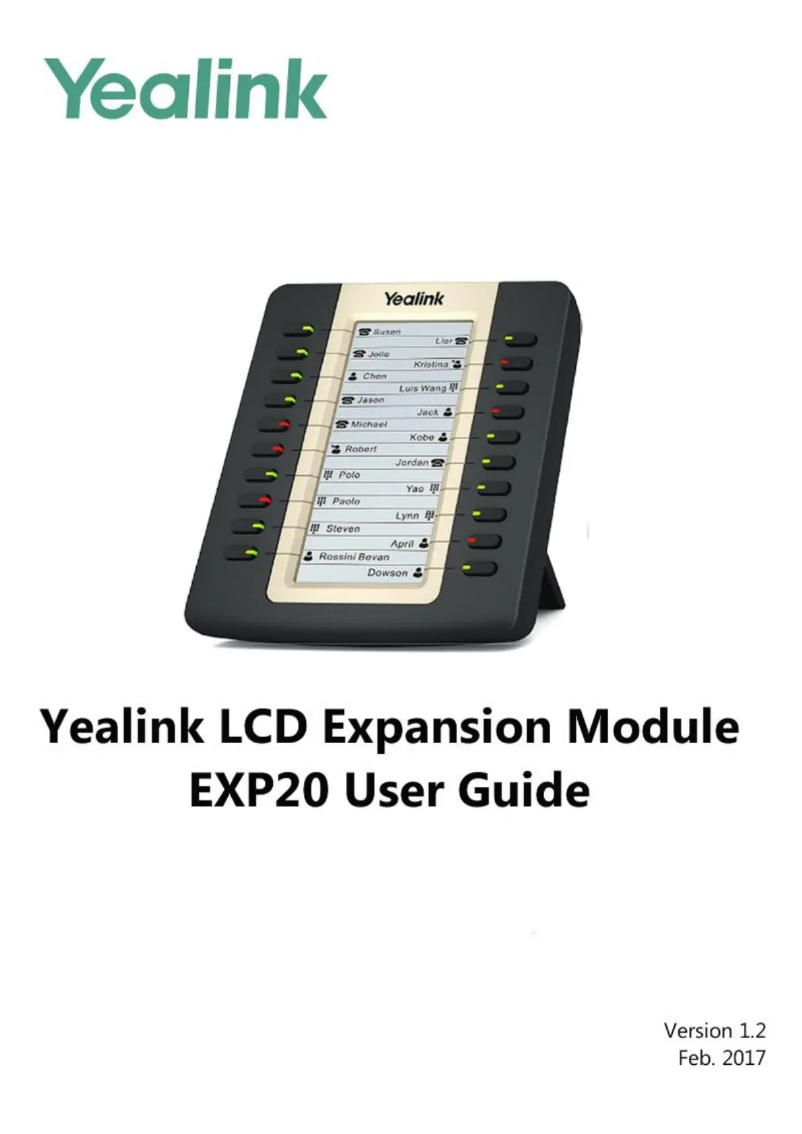 Page 1 de la notice Manuel utilisateur Yealink EXP20