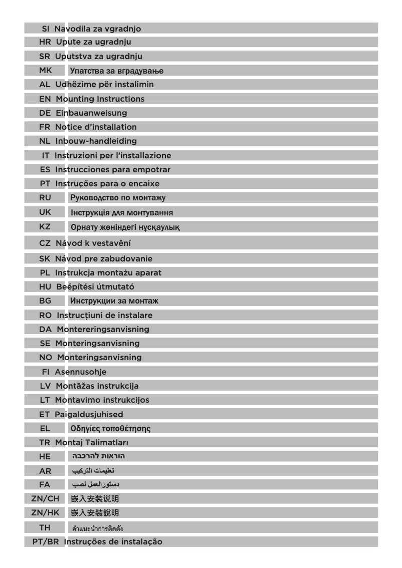 Page n°1 - Guide d'installation Gorenje NRKI5182A1UK