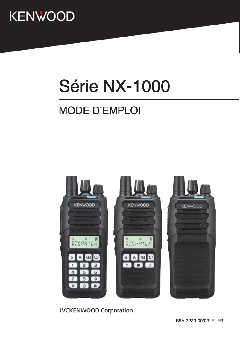 Página 1 del manual Manual de usuario Kenwood NX-1300