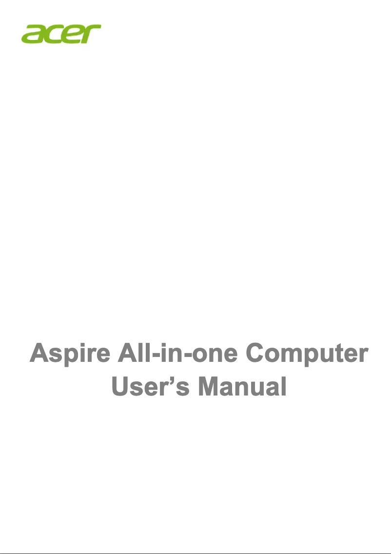Image de la première page du manuel de l'appareil Aspire C22-860