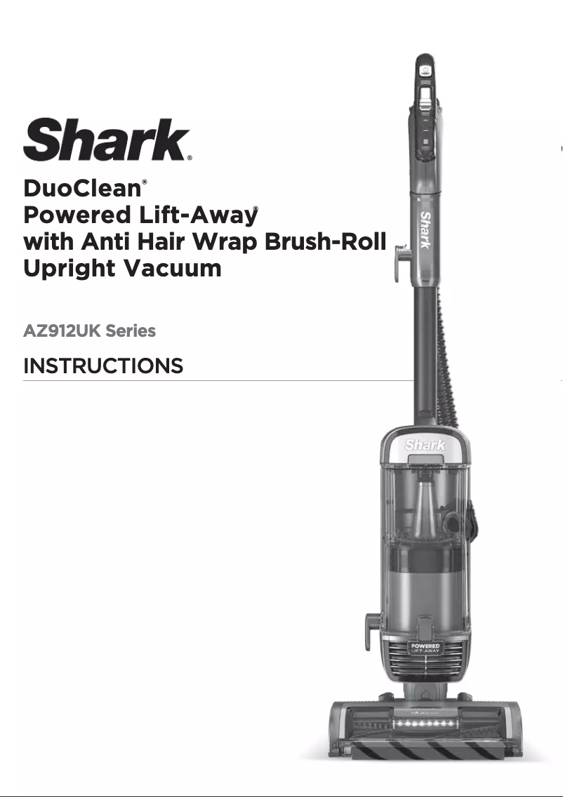 Page 1 de la notice Manuel utilisateur Shark DuoClean Powered Lift-Away AZ912UK