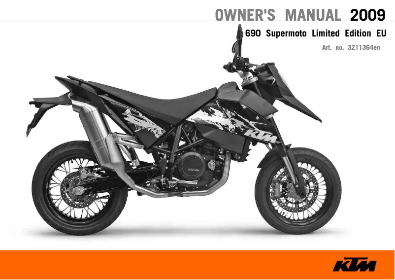 Page 1 de la notice Manuel utilisateur KTM 690 Supermoto Limited Edition (2009)