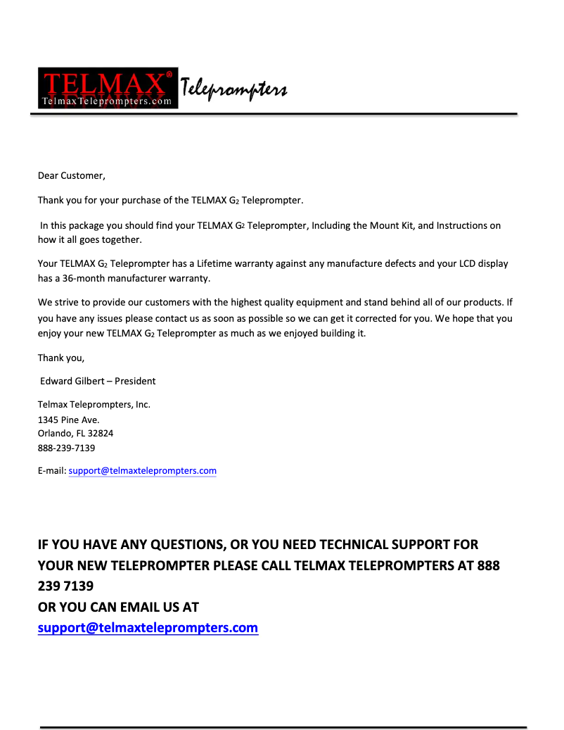 Page 1 de la notice Manuel utilisateur Telmax G2