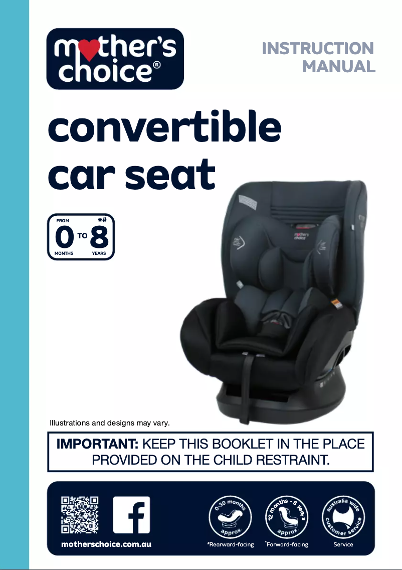 Page 1 de la notice Manuel utilisateur Mother's Choice Ascend