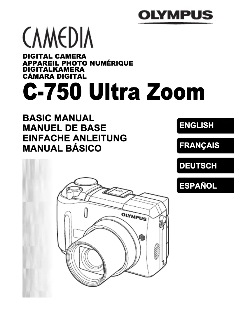 Image de la première page du manuel de l'appareil Camedia C-750 Ultra Zoom