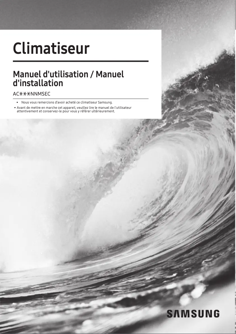 Image de la première page du manuel de l'appareil AC160NNMSEC