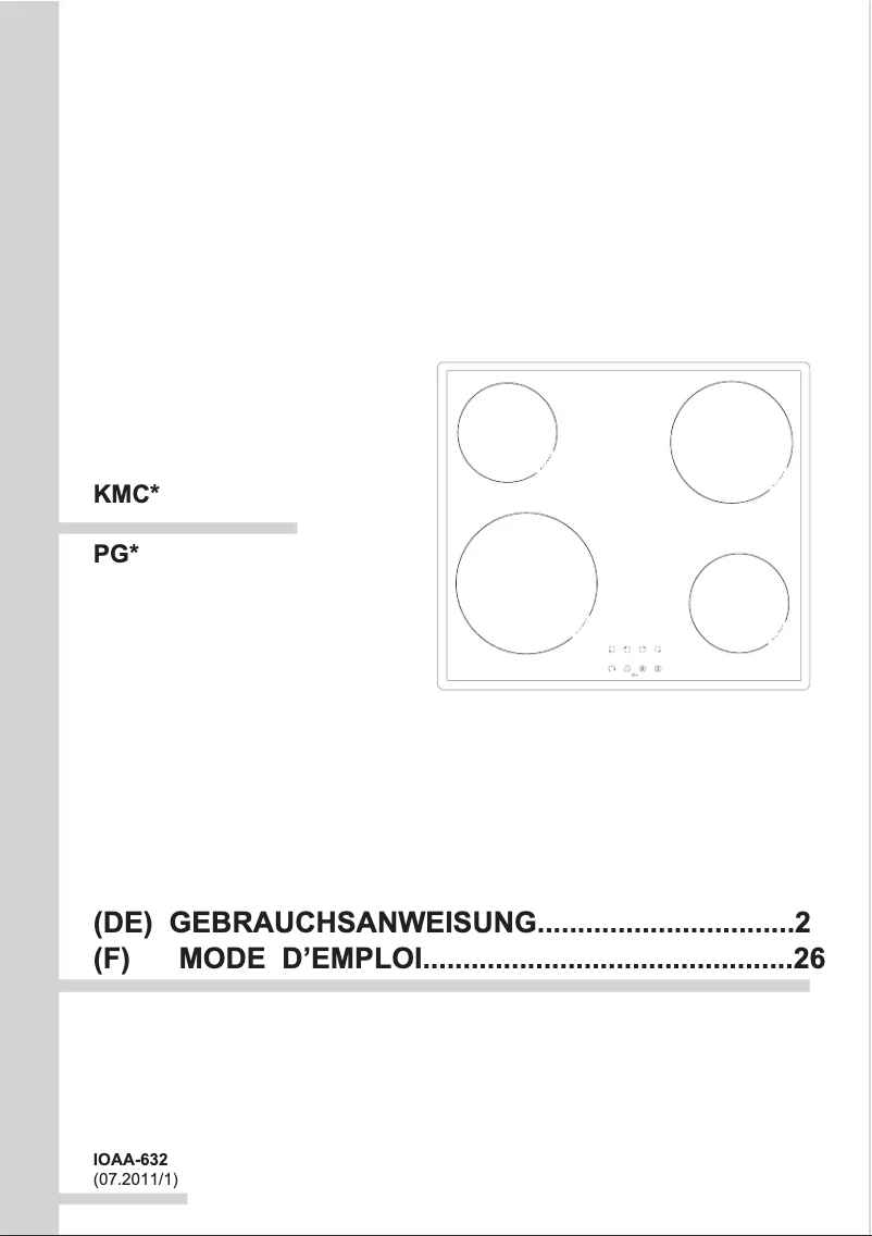 Page 1 de la notice Manuel utilisateur Amica KMC 13283 E