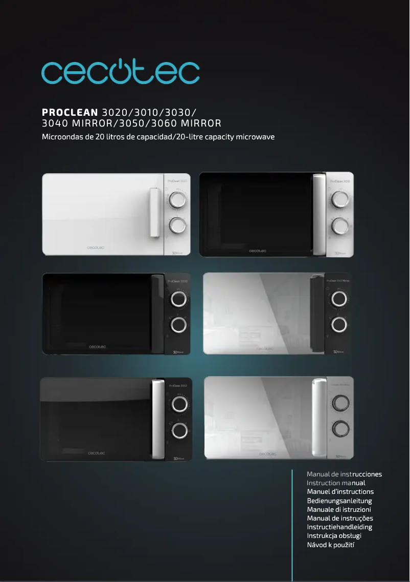 Página 1 del manual Manual de usuario Cecotec ProClean 3020