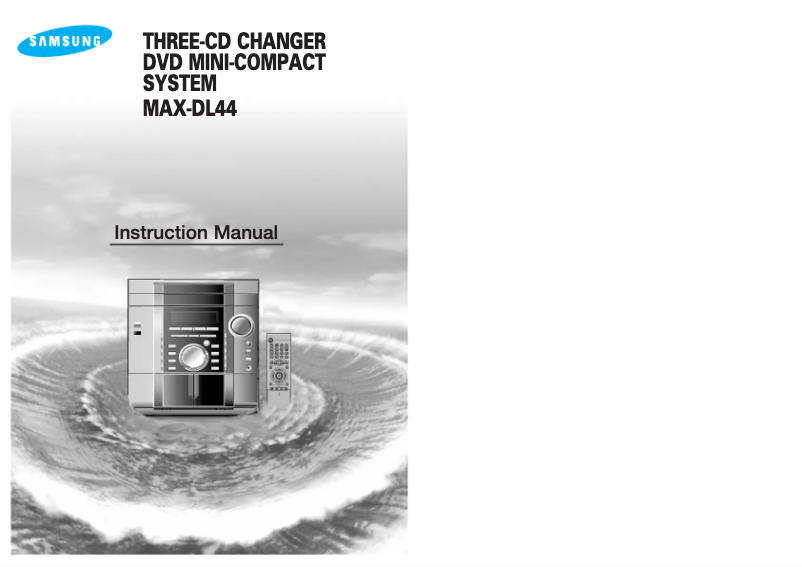 Page 1 de la notice Manuel utilisateur Samsung MAX-DL44