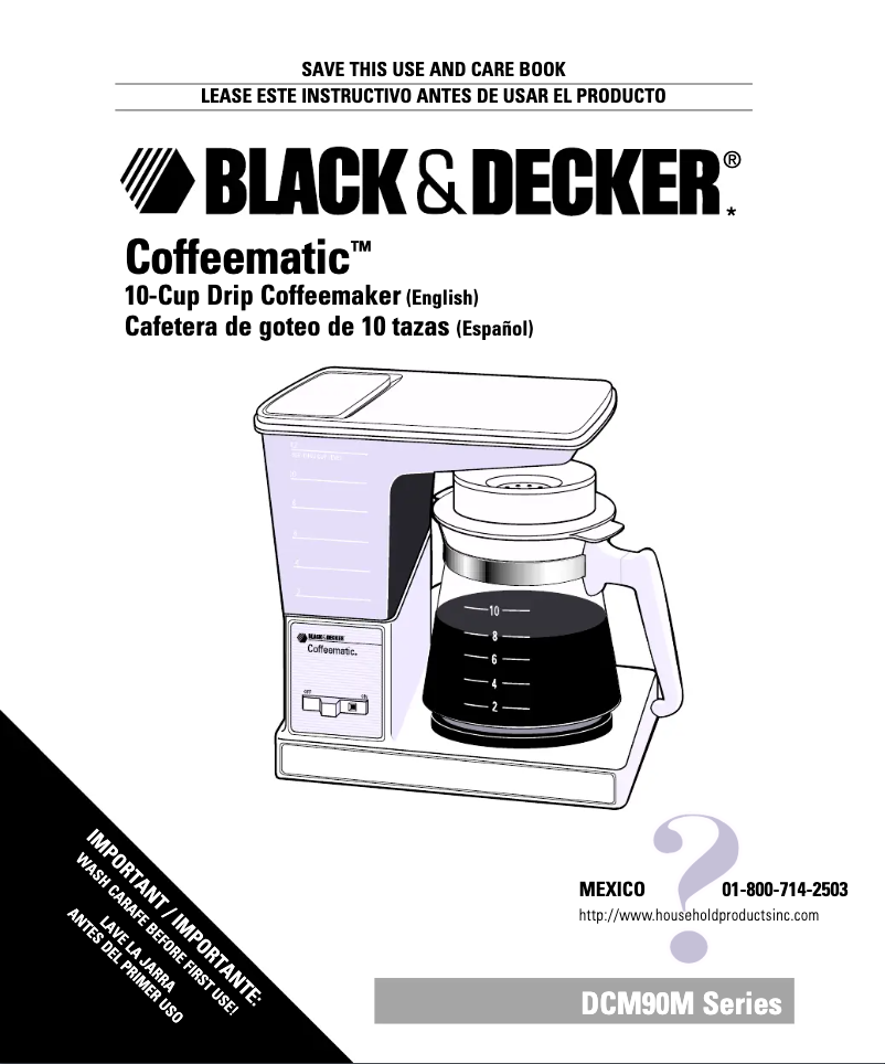 Page 1 de la notice Manuel utilisateur Black & Decker DCM90M