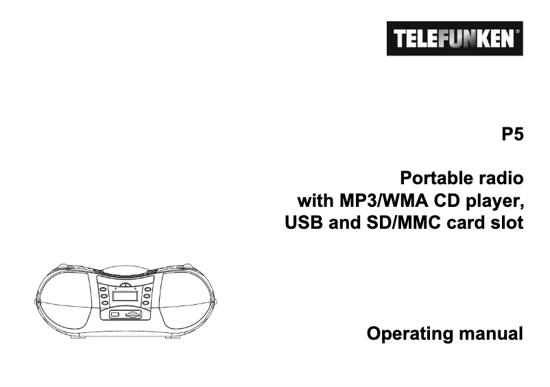 Image de la première page du manuel de l'appareil P5