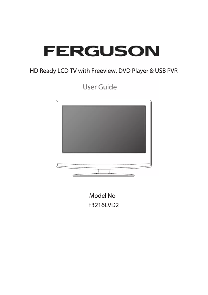 Page n°1 - Manuel utilisateur Ferguson F3216LVD2