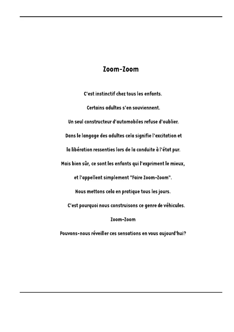 Page 1 de la notice Manuel utilisateur Mazda 3 (2018)