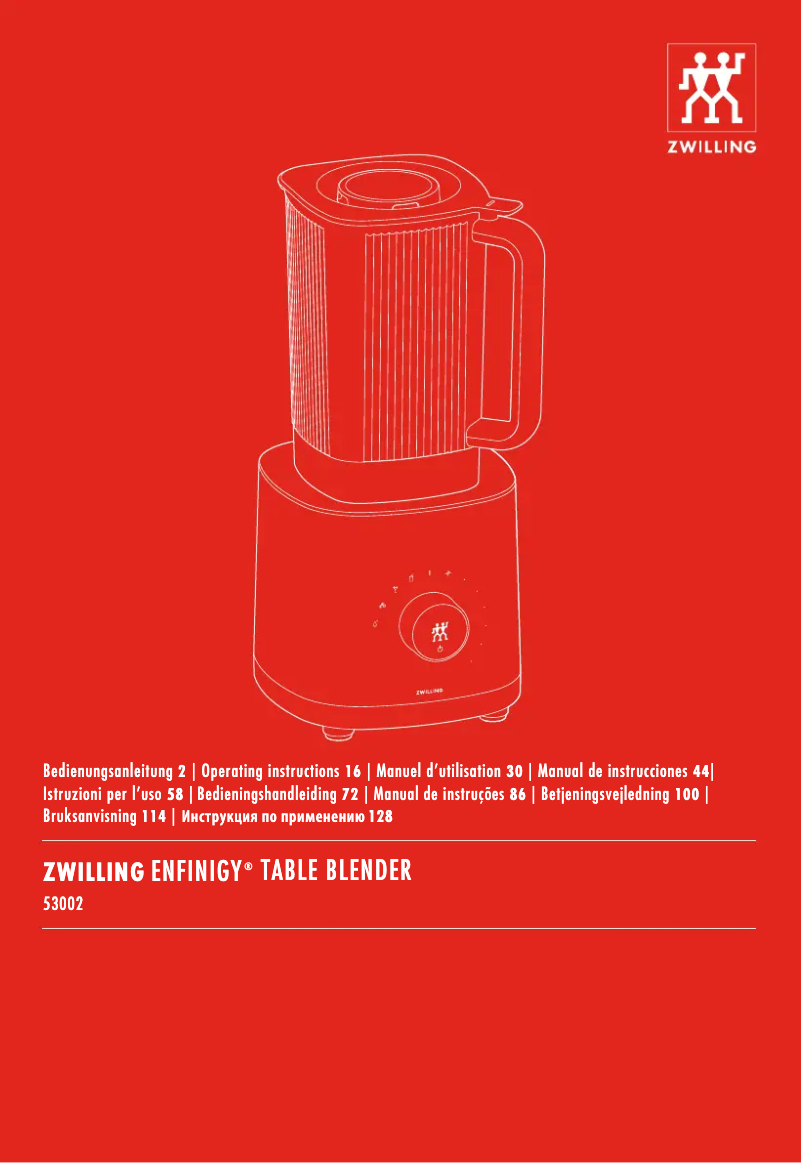 Page 1 de la notice Manuel utilisateur Zwilling Enfinigy Table Blender