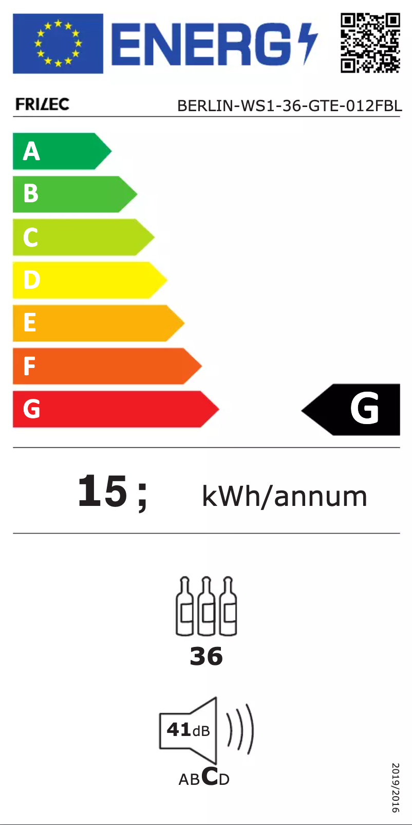 Page 1 de la notice Manuel utilisateur Frilec BERLIN-WS1-36-GTE-012FBL