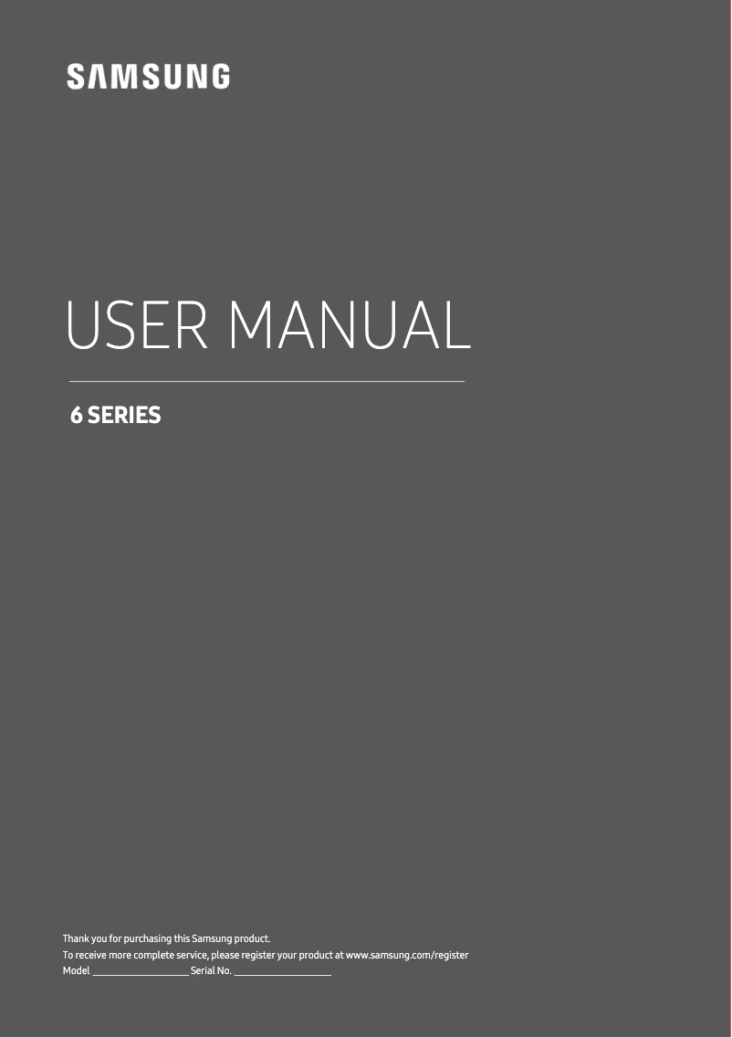Page n°1 - Manuel utilisateur Samsung UE49MU6225K