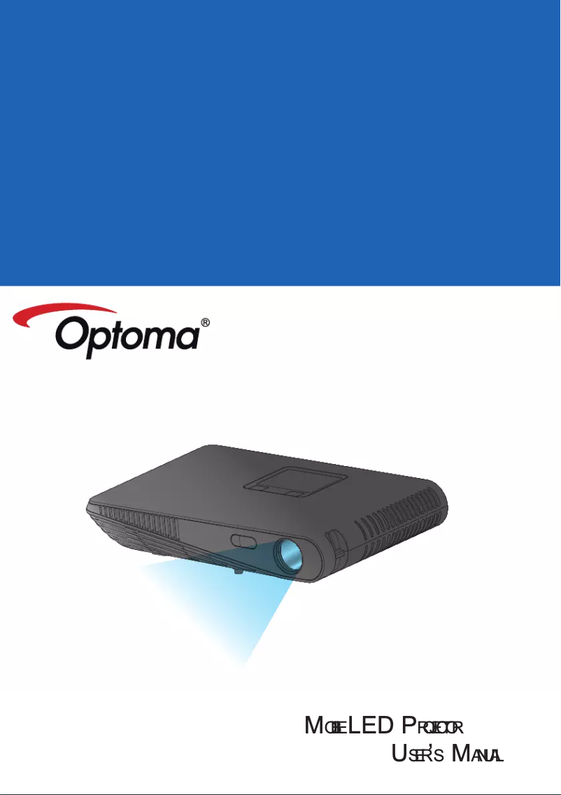 Page 1 de la notice Manuel utilisateur Optoma ML800