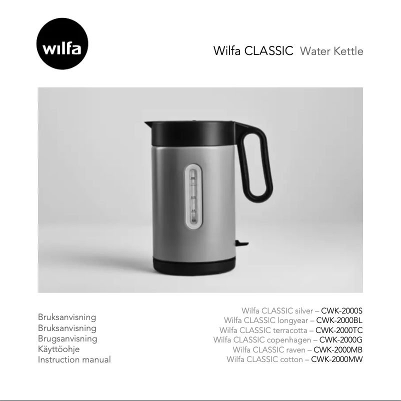 Page n°1 - Manuel utilisateur Wilfa Classic CWK-2000W