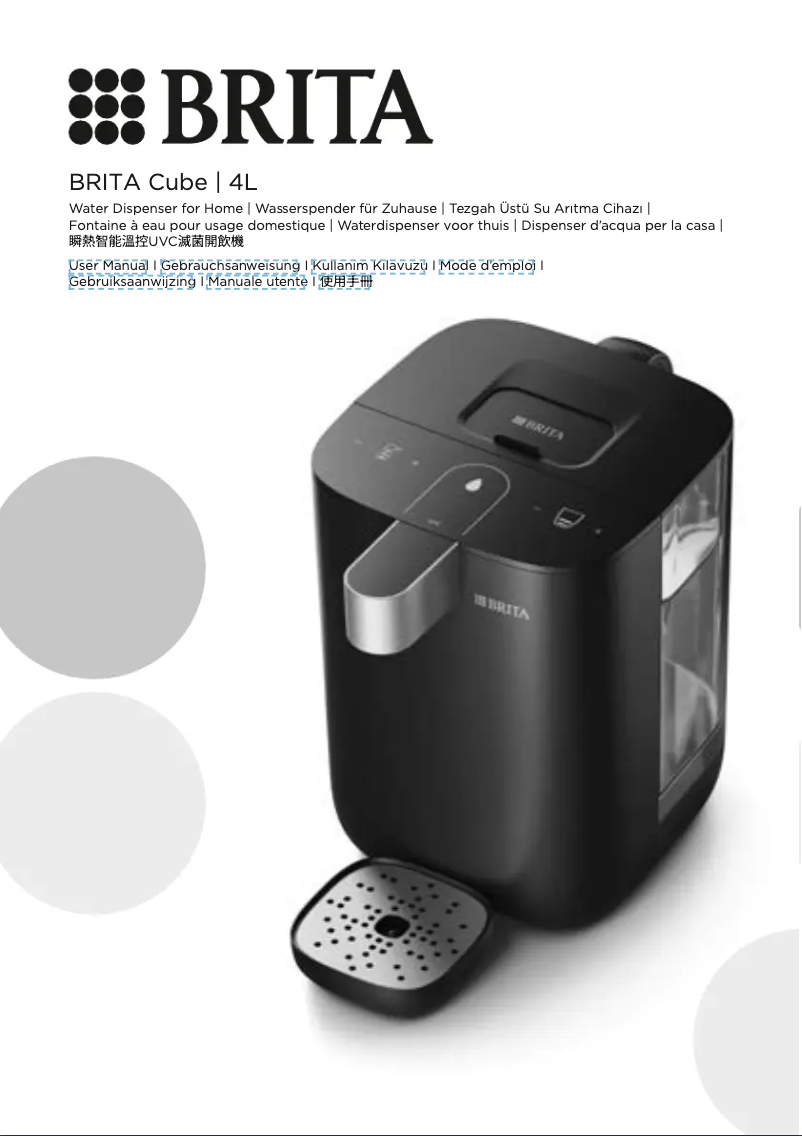 Page 1 de la notice Manuel utilisateur BRITA Cube