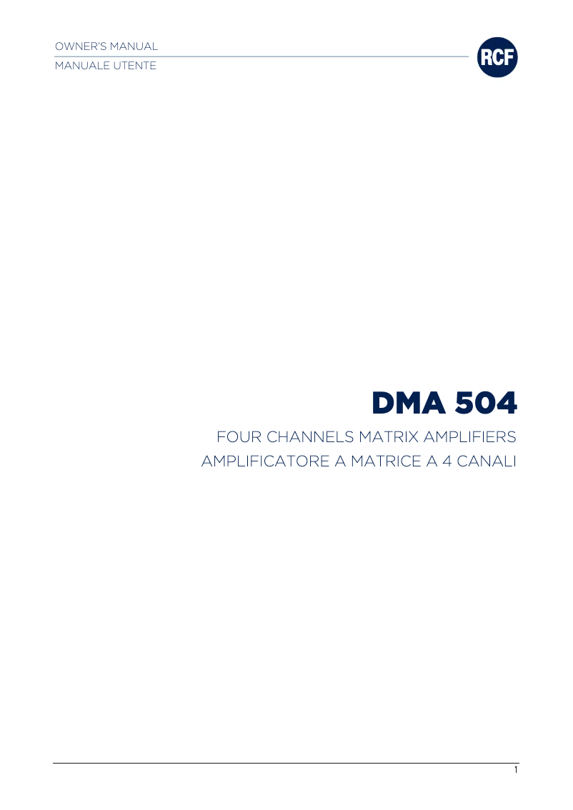 Image de la première page du manuel de l'appareil DMA 504