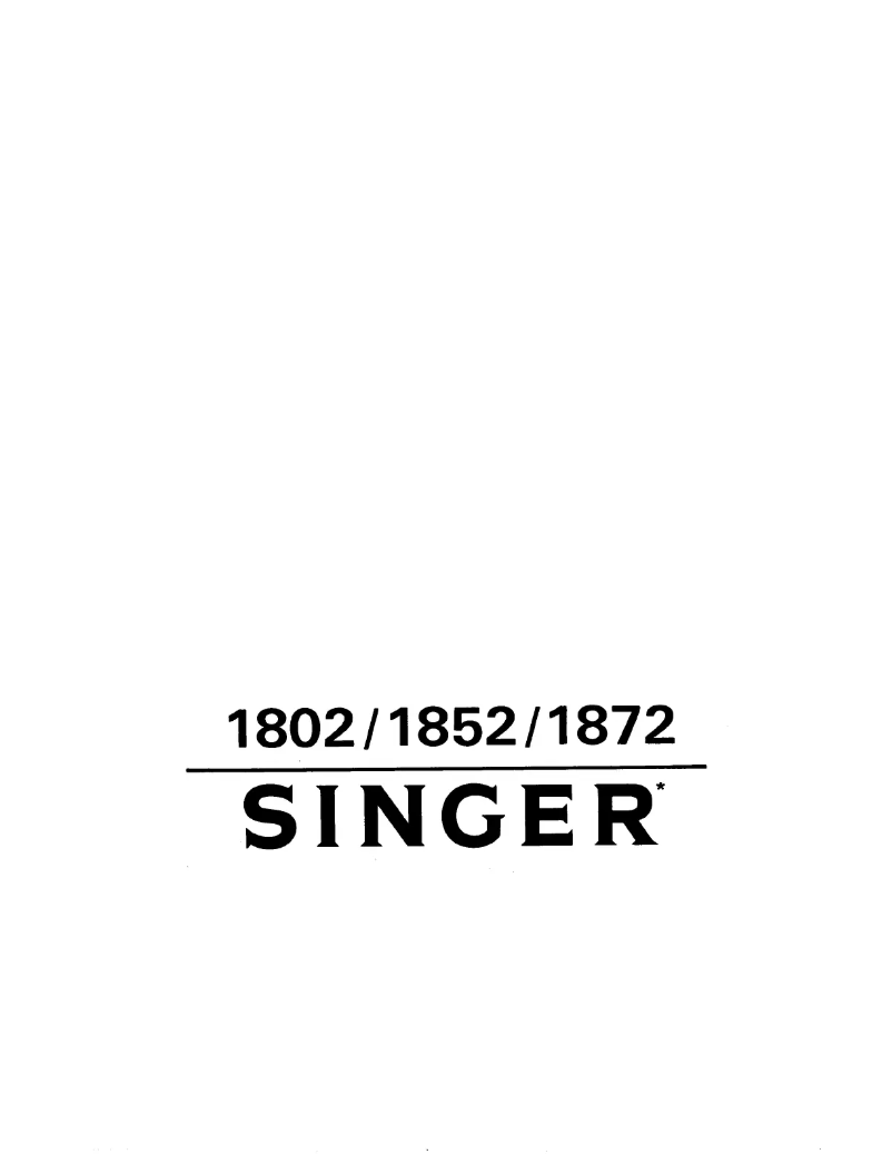 Page n°1 - Manuel utilisateur Singer 1872