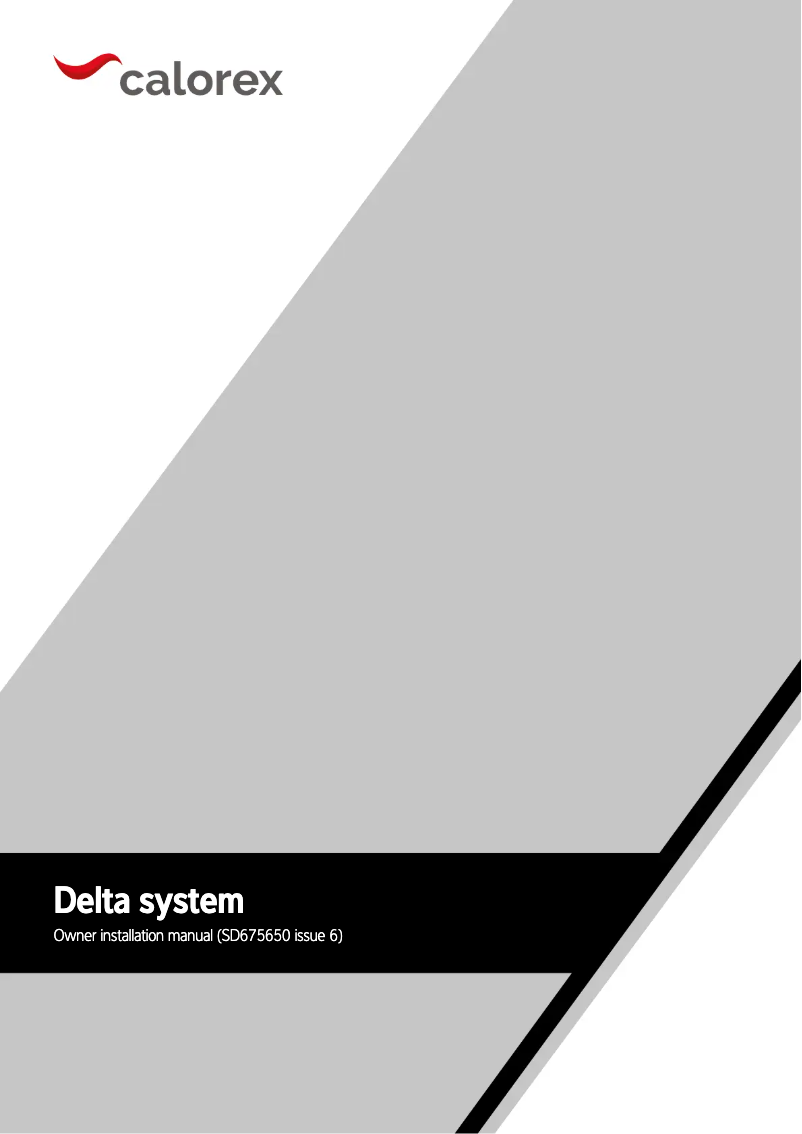 Page n°1 - Manuel utilisateur Calorex Delta