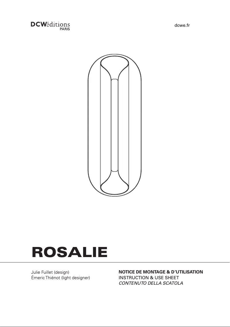 Imagen de la primera página del manual del dispositivo ROSALIE