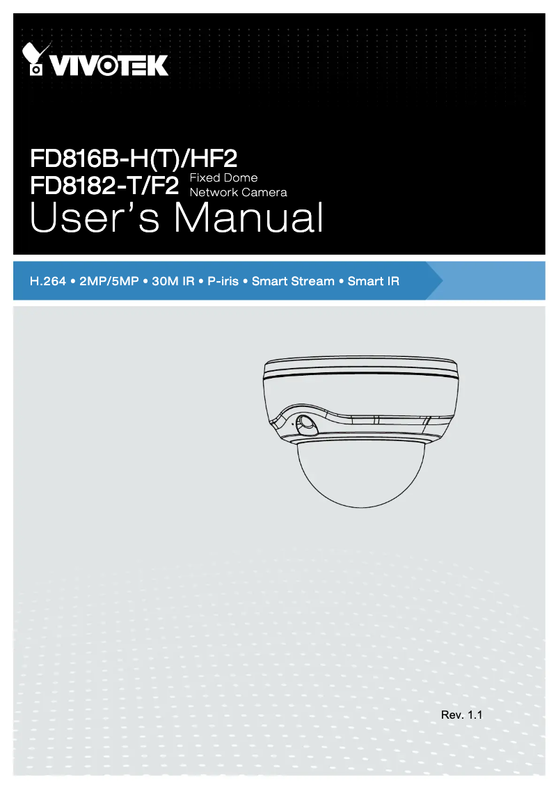 Página 1 del manual Manual de usuario Vivotek FD816B-HF2