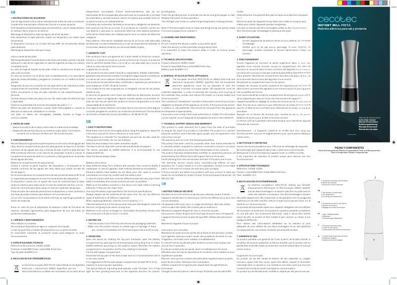 Image de la première page du manuel de l'appareil InstantMill Press Duo