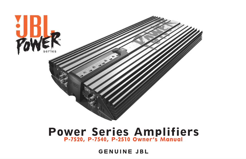 Page n°1 - Manuel utilisateur JBL Power P7520