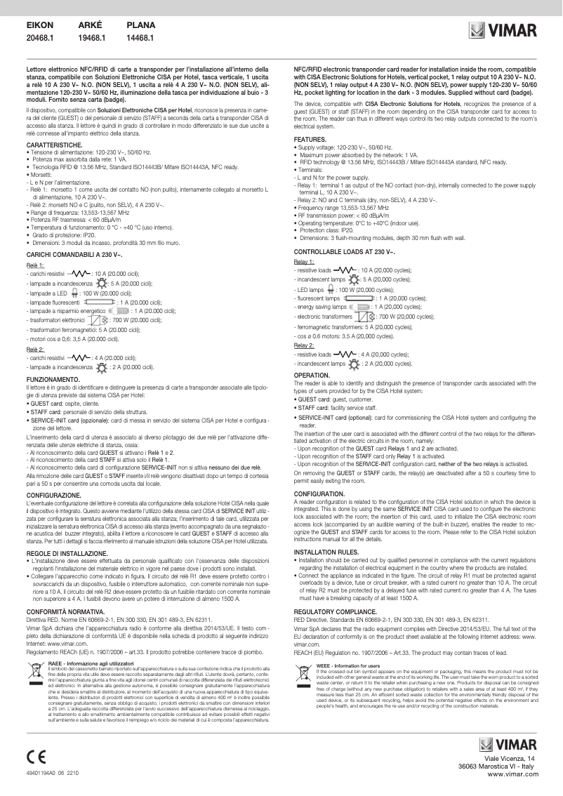 Image de la première page du manuel de l'appareil 20468.1.B