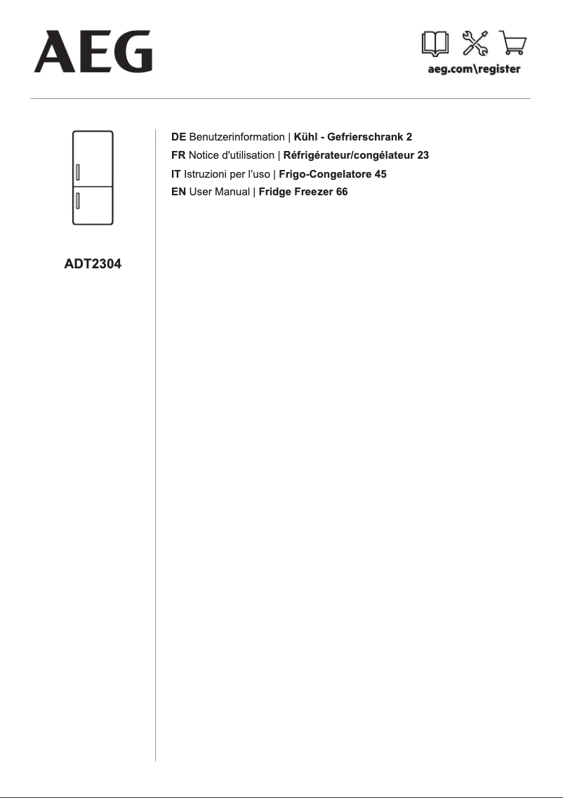 Page n°1 - Manuel utilisateur AEG ADT2304