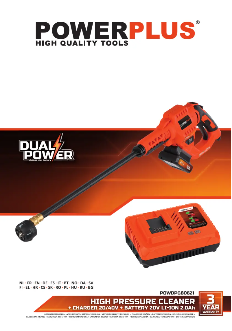 Page 1 de la notice Manuel utilisateur PowerPlus POWDPG80621