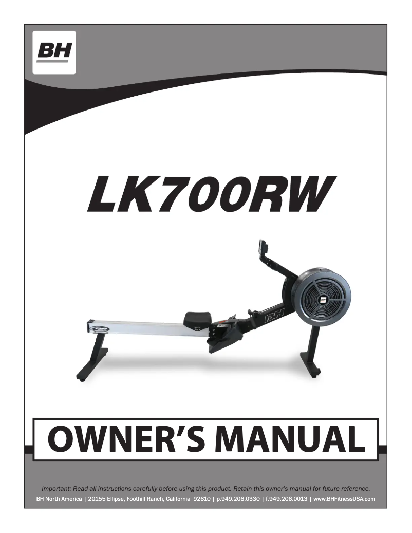 Image de la première page du manuel de l'appareil LK700RW