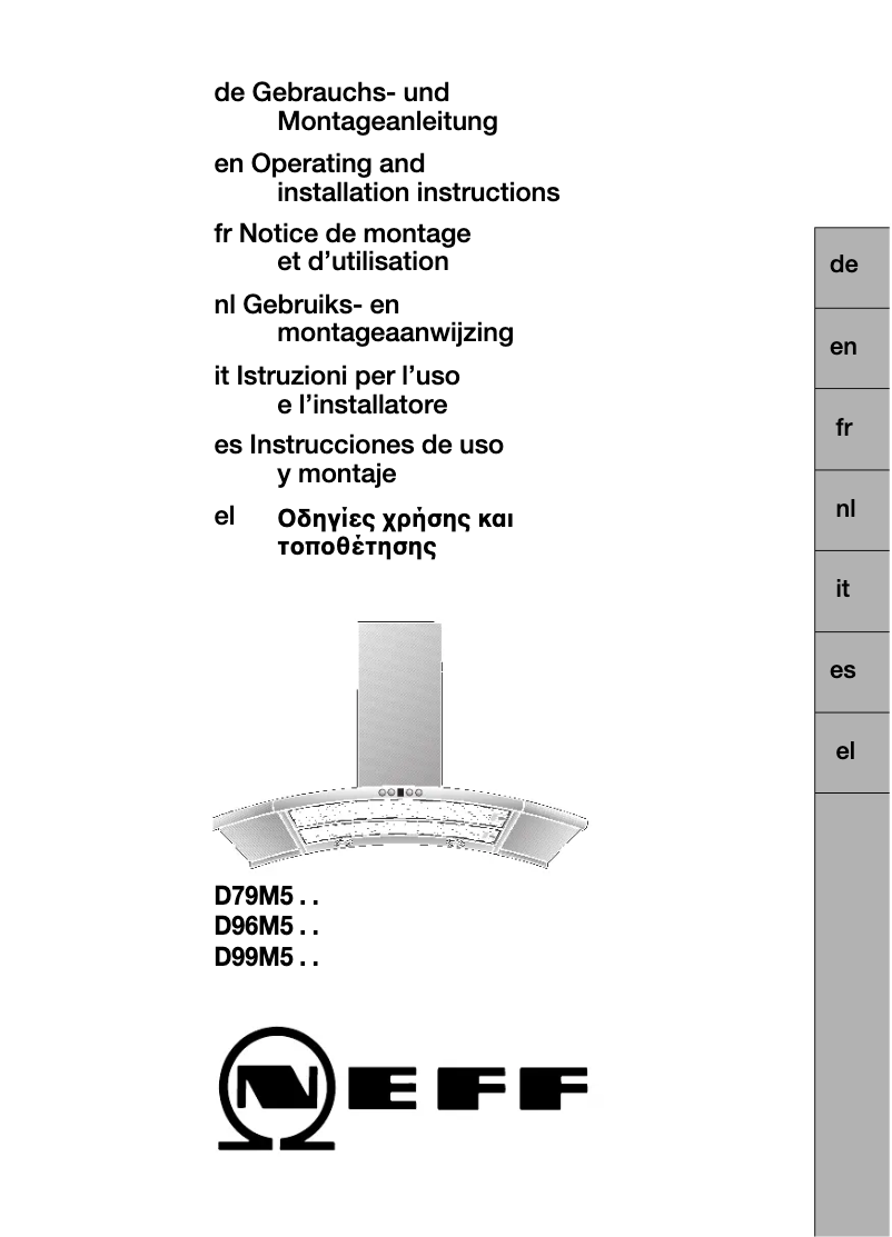 Page n°1 - Manuel utilisateur Neff D96M5