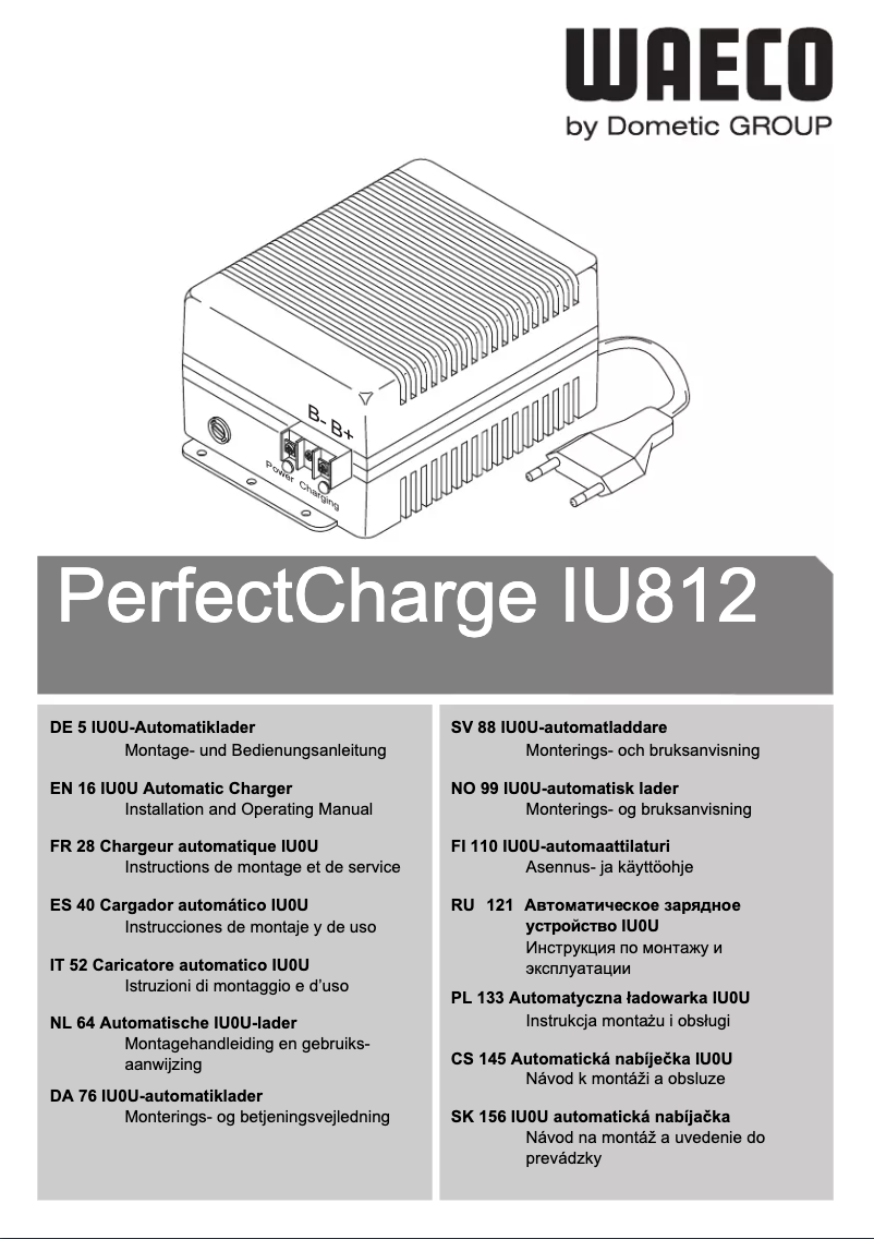 Page n°1 - Manuel utilisateur Waeco PerfectCharge IU812