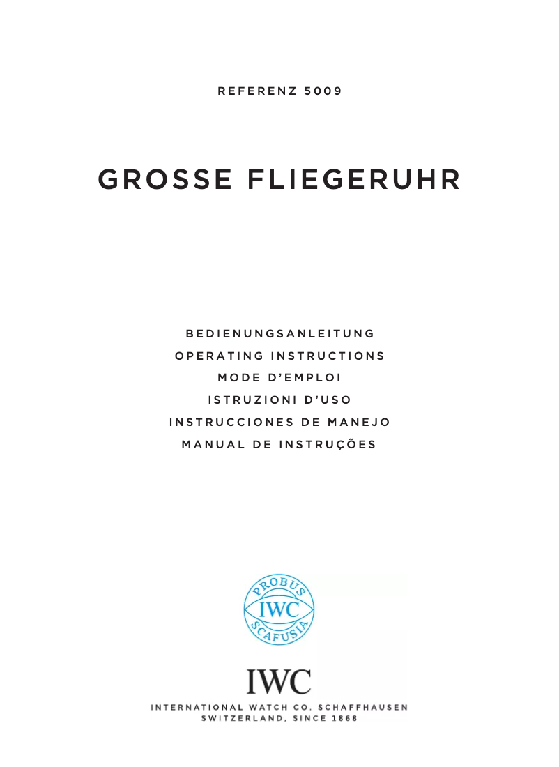 Image de la première page du manuel de l'appareil Reference 5009