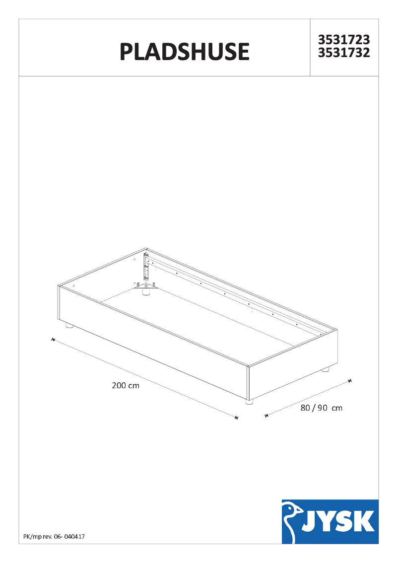 Image de la première page du manuel de l'appareil Pladshuse (90x200)