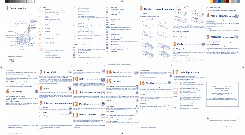 Page n°1 - Manuel utilisateur Alcatel-Lucent OT-255