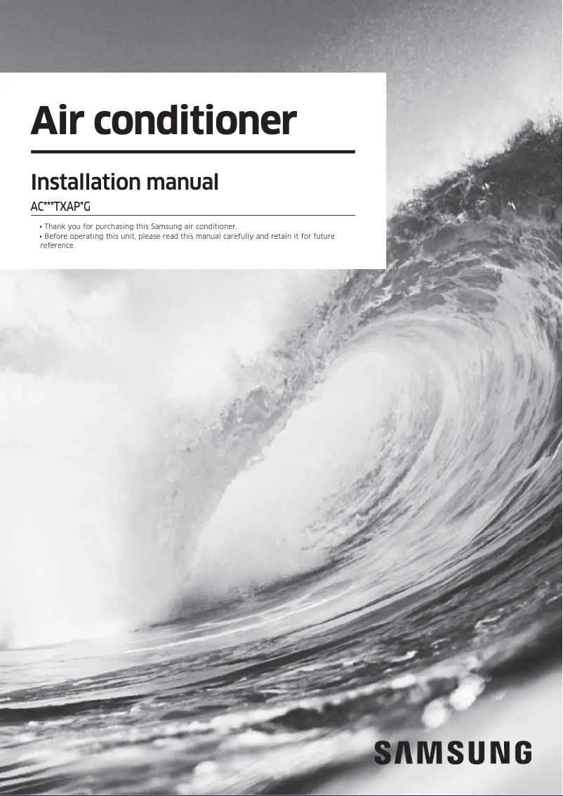 Página 1 del manual Manual de usuario Samsung AC140TXAPNG