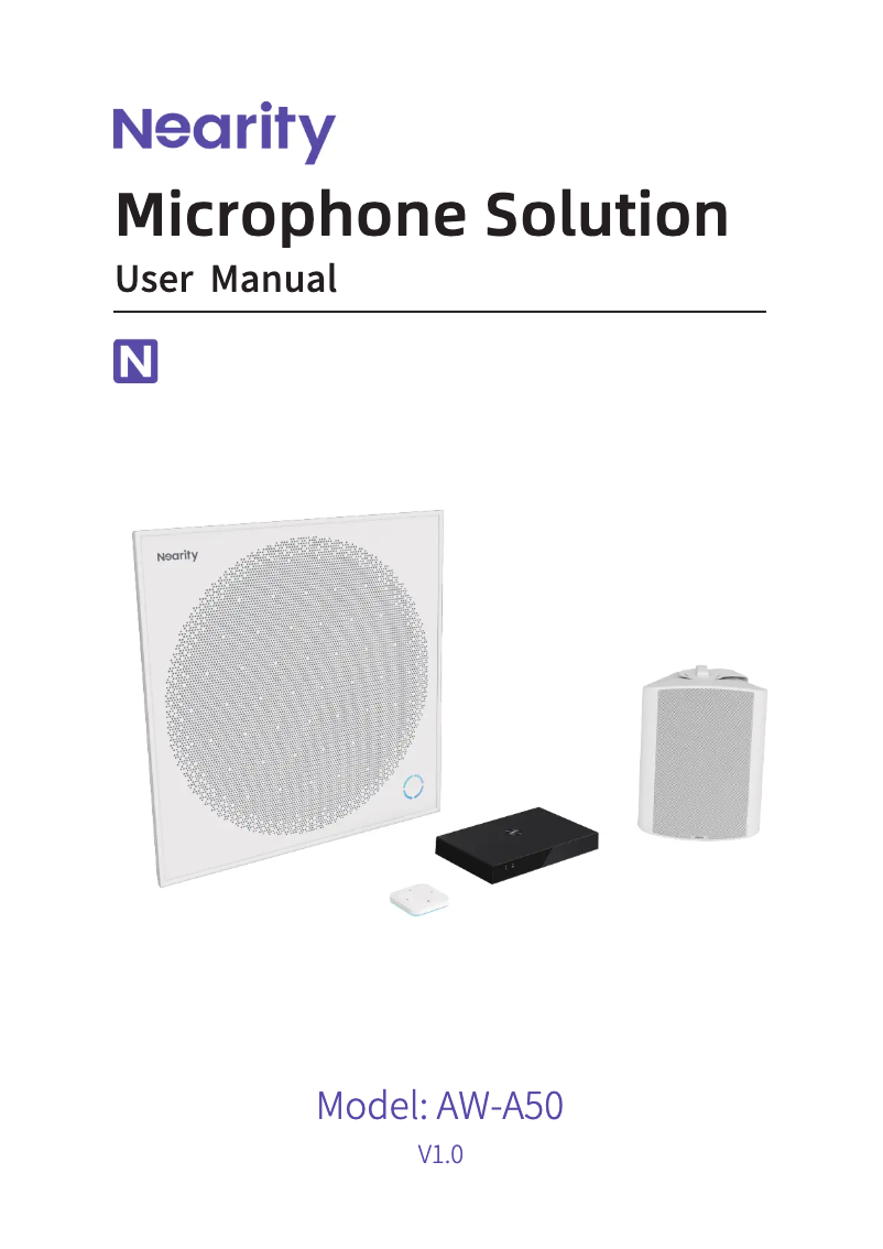 Image de la première page du manuel de l'appareil AW-A50