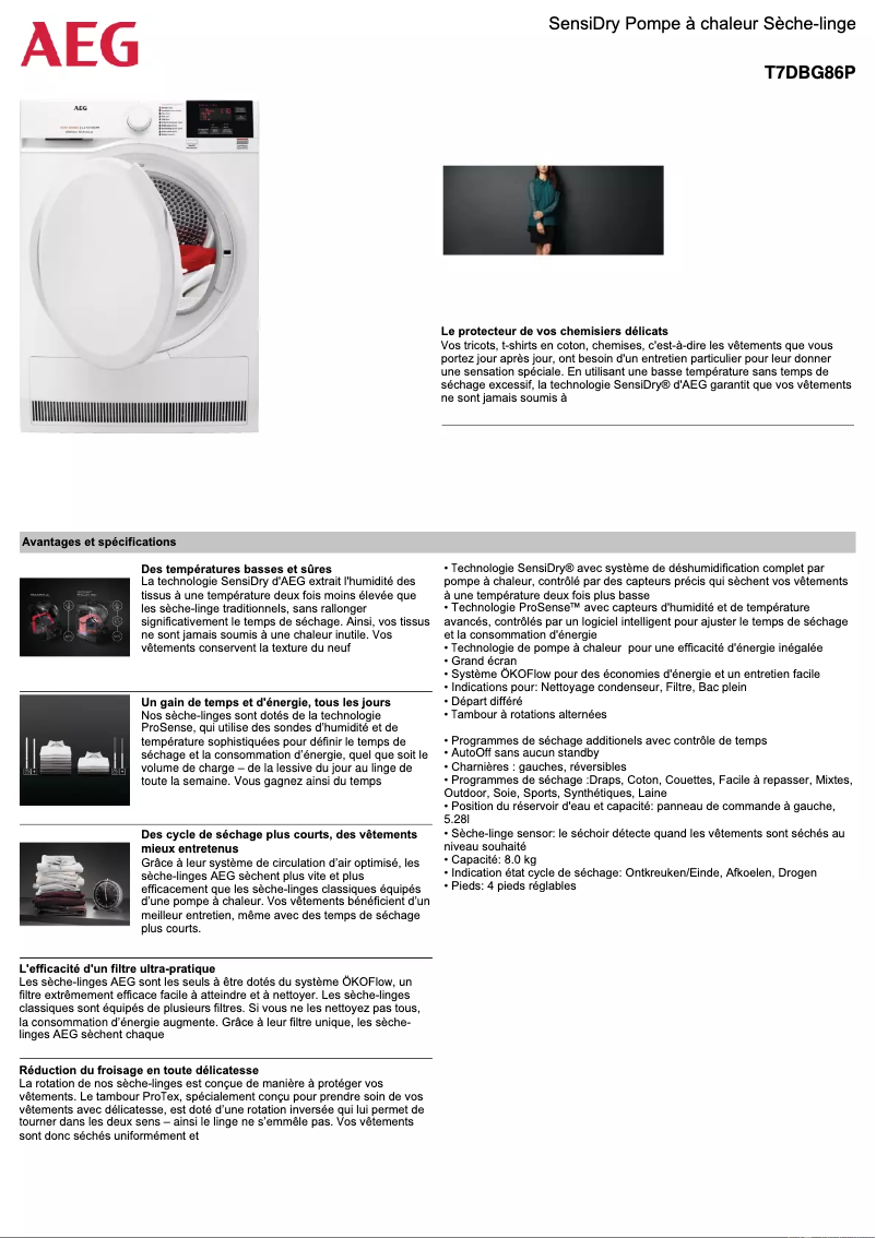 Image de la première page du manuel de l'appareil T7DBG86P